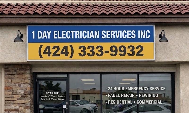 1 DAY ELECTRICIAN SERVICES INC in Los Angeles